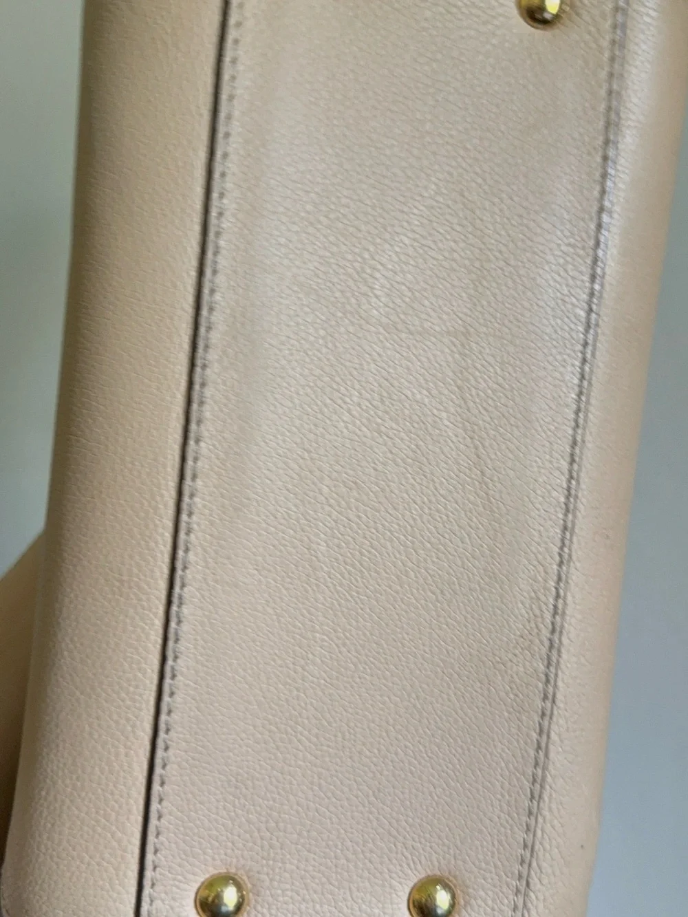 Louis Vuitton Two-Tone Monogram and Tan Leather Tote with Gold V Accent - Picture 8 of 8